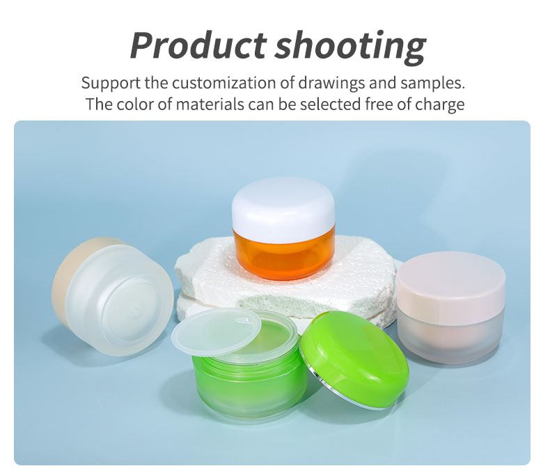 Acrylic Plastic Type 30g 50g Face Cream Jar for Cosmetic Packaging Body Scrub Butter