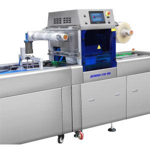 Wholesale Full-Automatic Continuous Vacuum Skin Airflow Displacement Chain Plastic Tray Sealer DQ630AT-VS High Quality Tray Sealer Machine from china suppliers