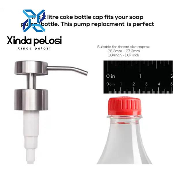 22 400 20 410 Empty Stainless Steel Refillable Lotion Pump Bathroom Satin