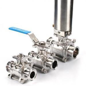 Wholesale Manual SS304 Stainless Steel Sanitary Valves 3 PCS Ball Valve from china suppliers
