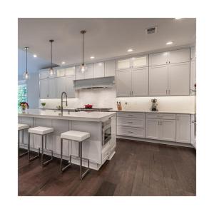 Wholesale Directly Home Furniture Wooden Shaker Kitchen Cabinets with Flat Edge Countertop Edging from china suppliers