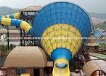 Customized Adults Fiberglass Water Park Tornado Slide 14.6m Height , 42*60m