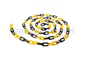 China 8 MM Diameter Traffic Cone Plastic Chain Link With Black Yellow Color on sale