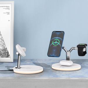 Wholesale White Type C Wireless Phone Charger Stand 15w Fast 4 In 1 Qi Charging Dock from china suppliers