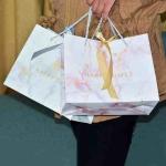 Bulk Marble Kraft Christmas Paper Gift Bags With Logo Custom Print