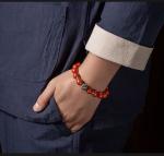 Feng Shui Bracelet For Women Lady Cinnabar Jade Gourd Bracelet Wealth Luck And