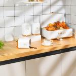 Crown Series Metal Bread Bin Set Tea Can Coffee Can Kitchen Storage Bread