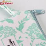 Recycled Canvas Cotton Fabric RPET Gift Packaging Zipper Bag For Beauty Brand