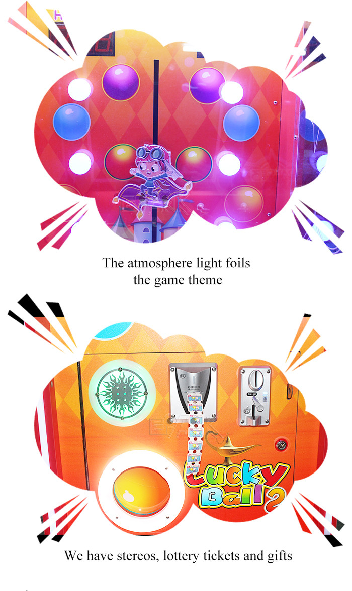 Epark Amusement Park Lucky Ball Prize Redemption Machine Coin Operated for Kids