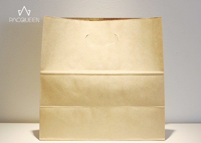 Kraft Paper Direct Printed Takeaway Bags For Fast Food Restaurants