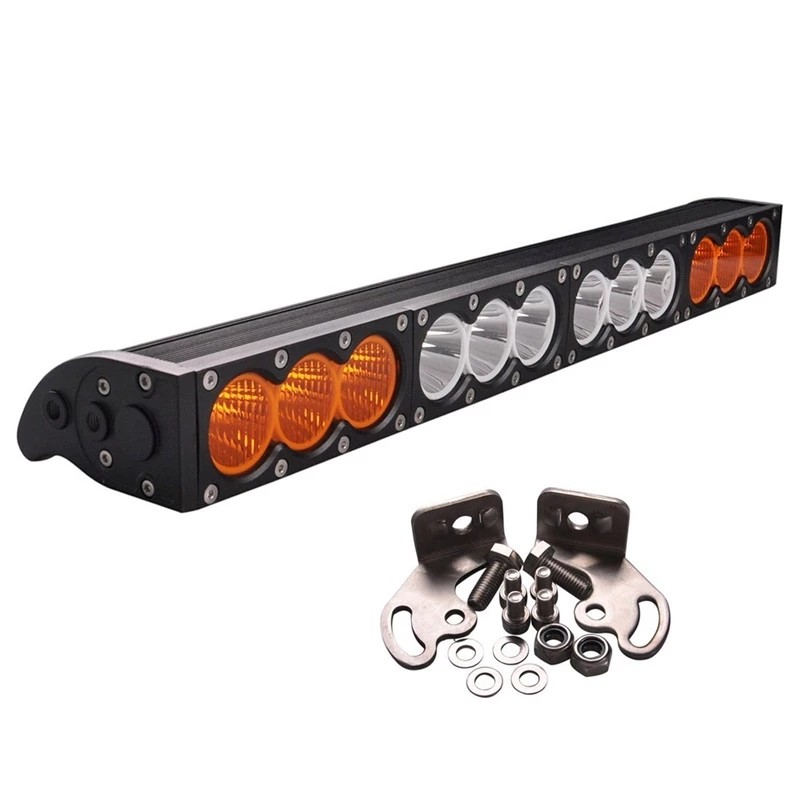 Single Row 10W CREE Straight LED Light Bar For Truck 4x4 Offroad Trailer White Lens/ Amber Lens Color Are Available