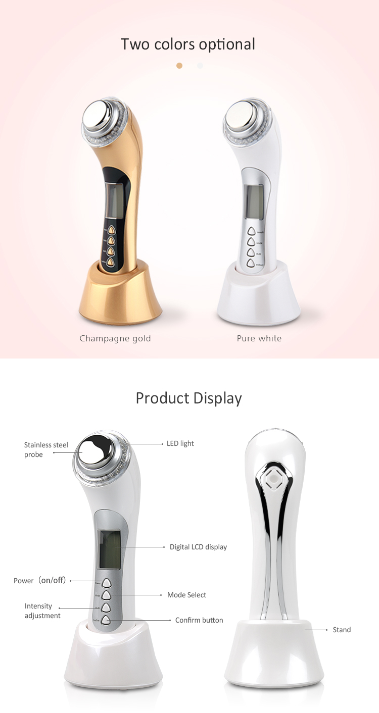 Skincare Home Use Ultrasonic Facial Beauty Massager Radio Frequency
