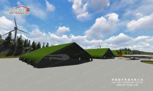 Wholesale 40x40m Aluminum TFS Helicopter Hangar Tent With PVC Fabric Sliding Doors from china suppliers