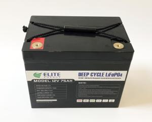 Wholesale Deep Cycle 12V 75Ah Rechargeable Lithium Battery 960Wh Energy from china suppliers