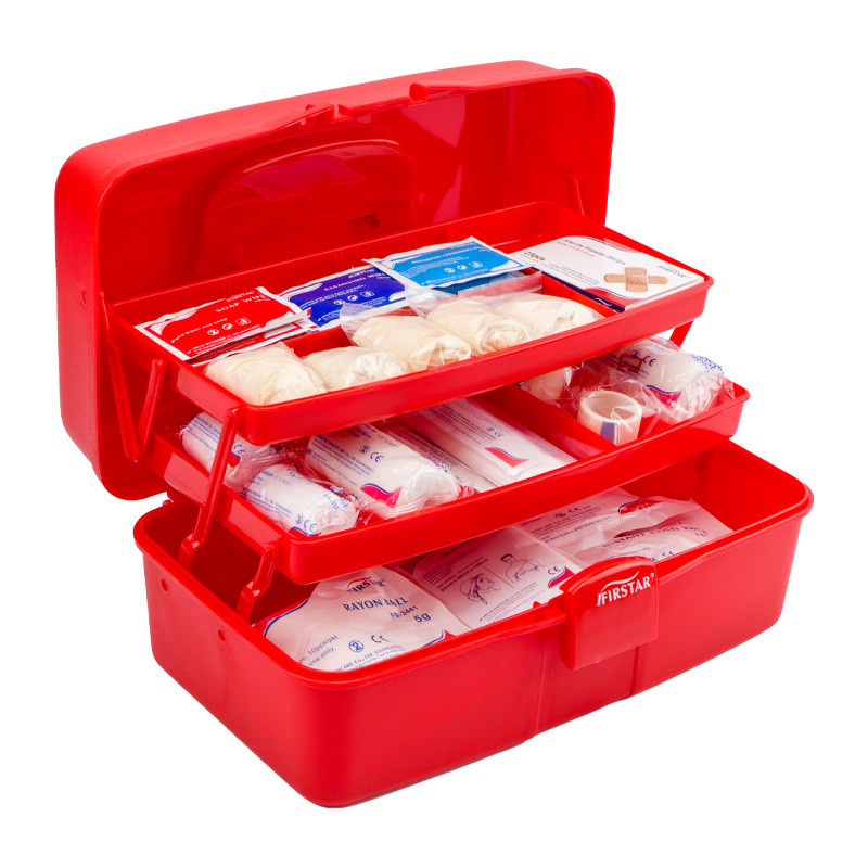 Plastic Workplace First Aid Kit Red ABS Trauma Tactical Emergency First Aid Kit Storage Box