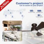 RoHS 42inch Color Changing Modern Fan Ceiling Lights With 3 MDF Blades