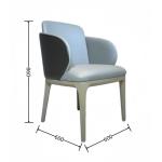 Low Wingback Armrest Hotel Dining Chair Indoor Furniture Solid Wood