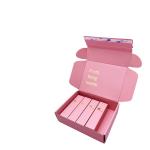 Custom Logo Pink Corrugated Mailer Cardboard Paper Packaging Mailing Postal