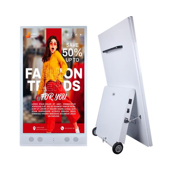 55 inch Outdoor Digital Signage Portable Battery and LCD Advertising Display
