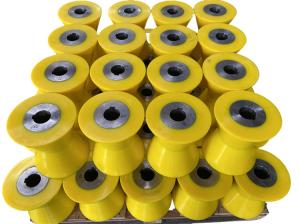 Wholesale Yellow Pu Coating Roller Poly Wheels High Hardness Custom Service from china suppliers