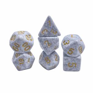 Wholesale Golden font gold spots ore ore resin character playing board game dice set dnd dice from china suppliers
