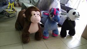 Wholesale Hansel amusement park walking coin operated children ride on animals from china suppliers