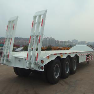 Wholesale Lowbed low loader semi trailer for sale 60ton 3 axle low bed from china suppliers