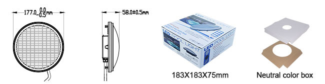 12V 17W 5 wires out RGB Synchronous control IP68 ABS Ultra flat PAR56 underwater marine lights