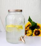 Wholesale Popular Hot Sale 5.5L clear glass beverage juice dispenser with filter