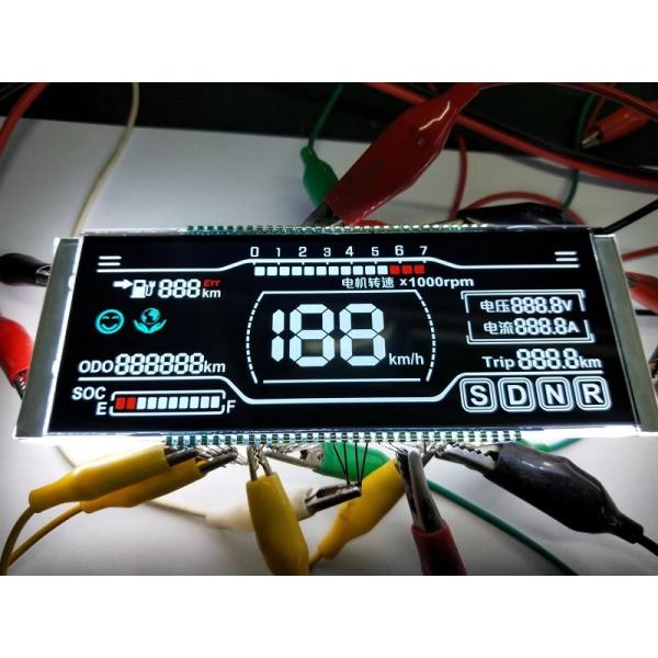 Custom VA Black Segment LCD Display Printed Color For Car Dashboard 7 Segment Display 4 Digit LCD Display PIN Connect