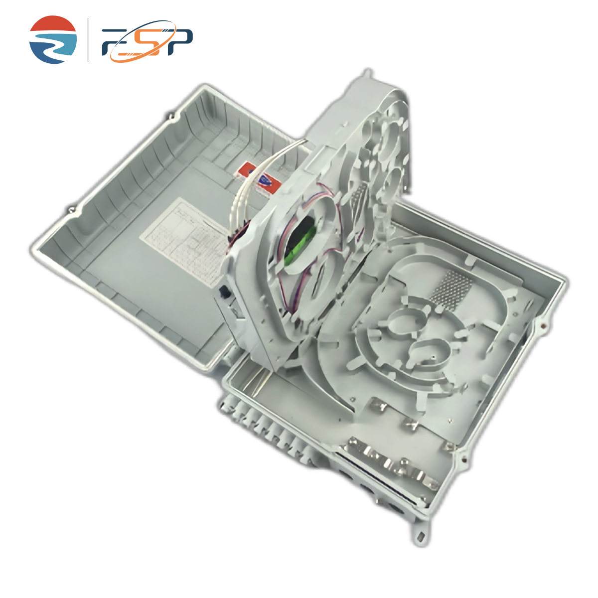 16 Cores Terminal SC Connector Fiber Optic Distribution Box for FTTH in 328*245*89mm