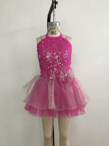 China Pink Color Little Girl Dance Outfits Costumes Type Professional Design Team on sale