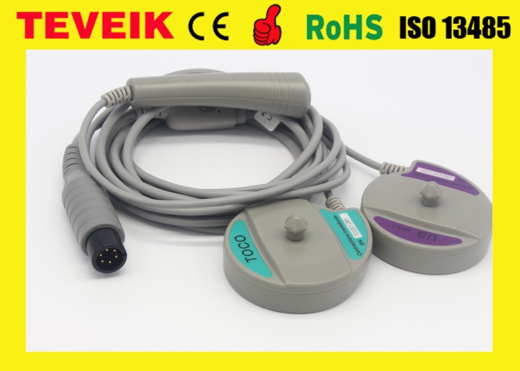 CE & ISO approved Goldway Twins Fetal transducer For UT3000B, Round 7pin