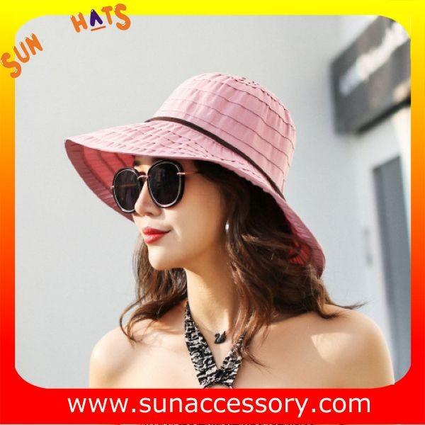 AK17594 fashion polyester braid foldable summer straw hats for womens in stock ,