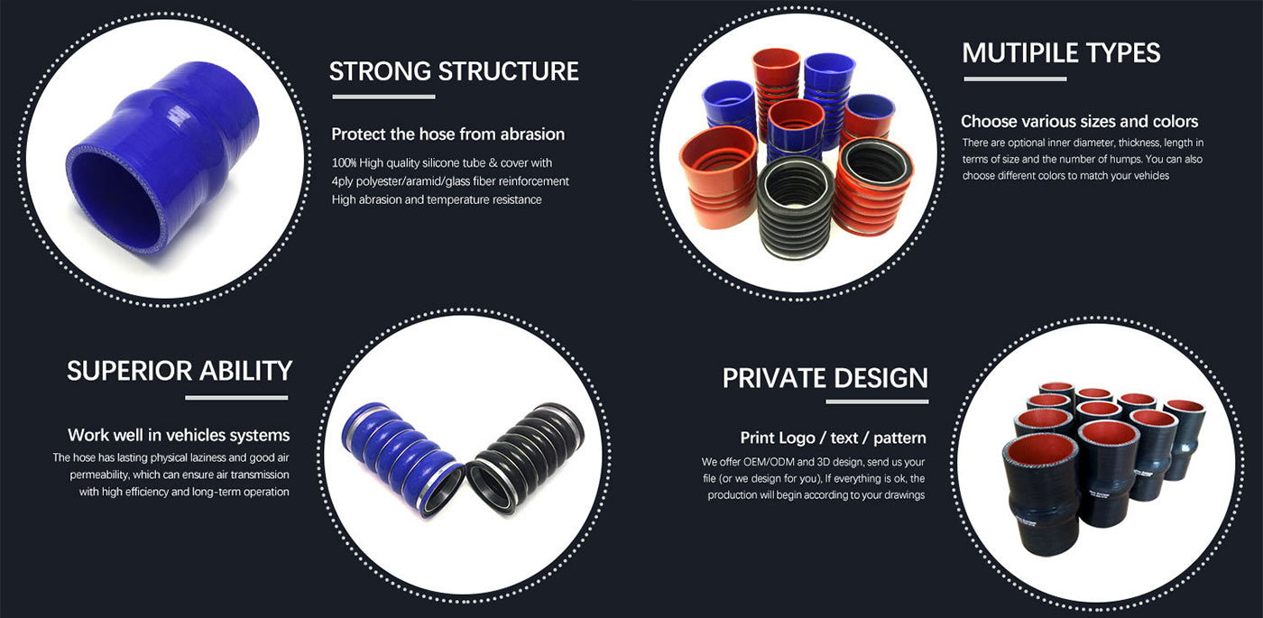 150PSI Silicone Rubber Tubes Car Silicone Hose For Heating And Cooling Systems