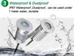 Mini 3W Led Light Fixtures IP67 Recessed Underground Low Voltage 12V Garden