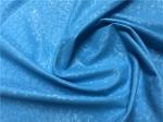 Blue Color Garment Leather Fabric 0.45mm Thickness Customized Surface