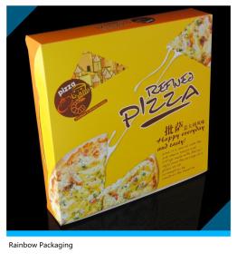 Wholesale Yellow Attractive Paper Packaging Boxes Customized Logo For Pizza Packaging from china suppliers