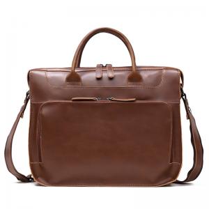 Wholesale Hand Made Vintage Shoulder Briefcase Messenger Bags Business Leather Lawyer Briefcase from china suppliers