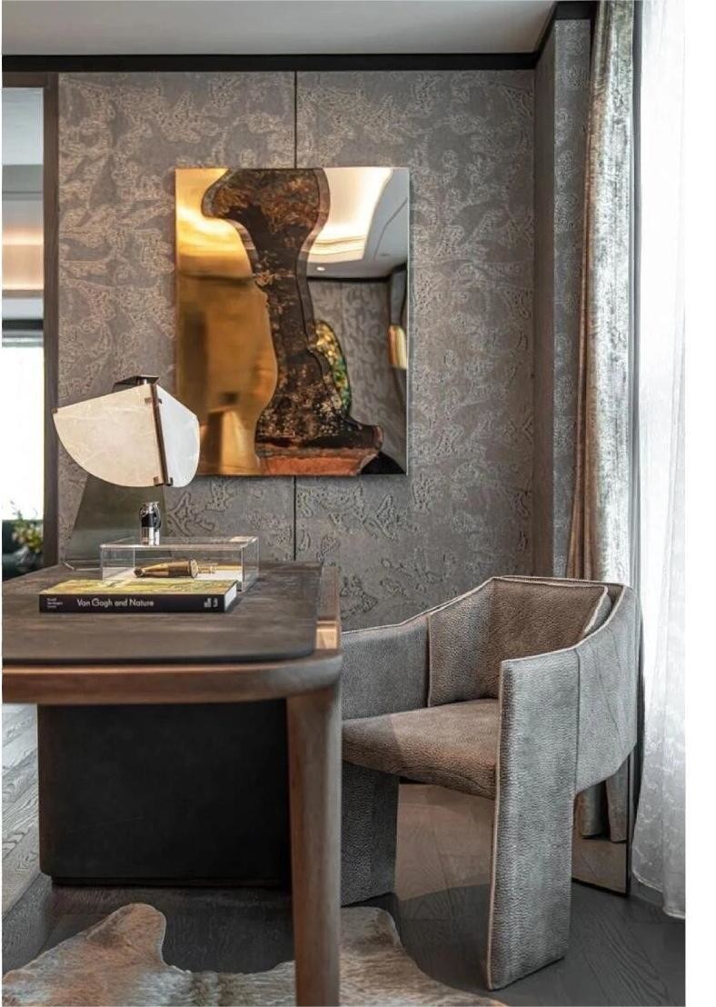 Hand Painted Rust Texture Wall Piece 3d High Light Luxury Modern Interior Painting