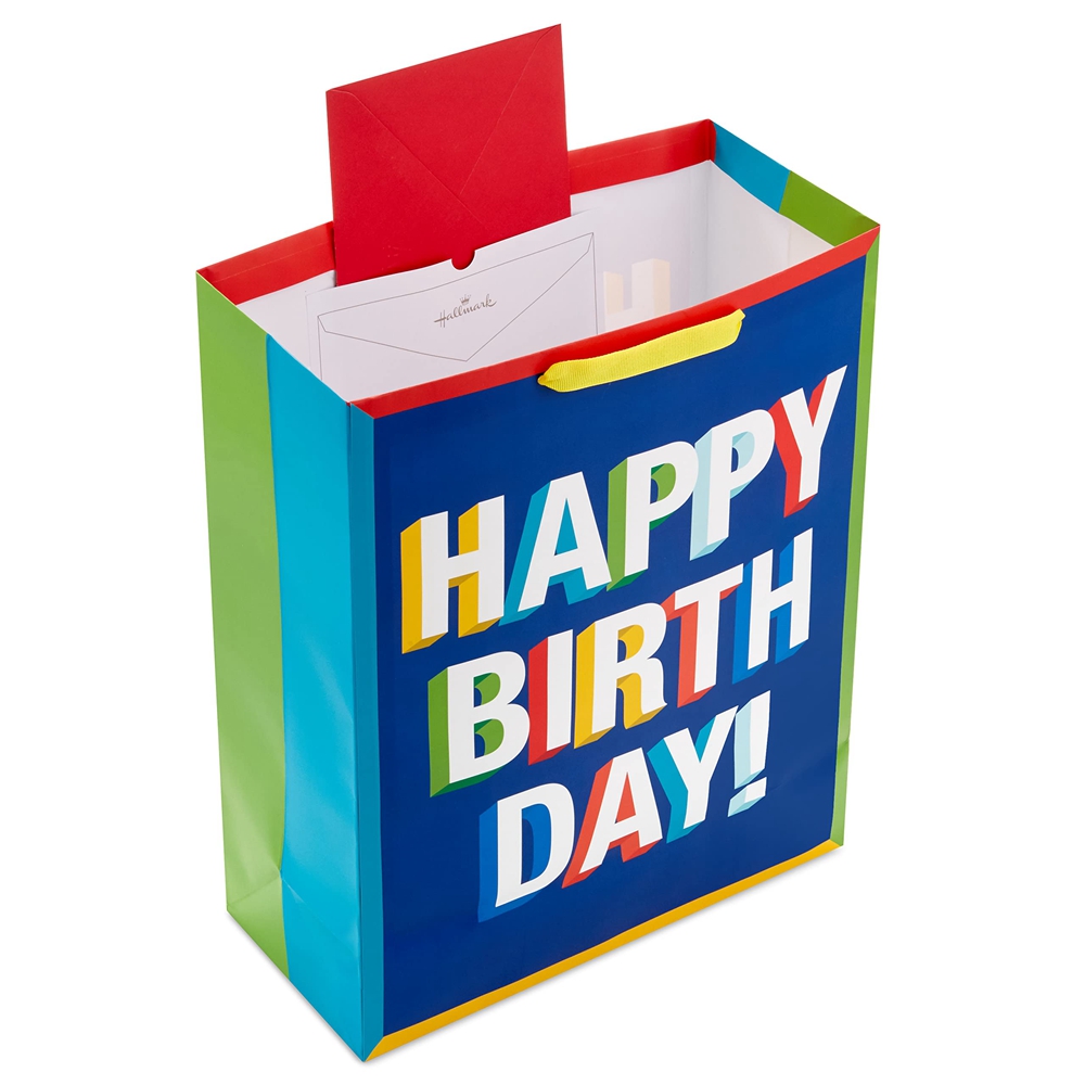 CMYK Printing Custom Printed Shopping Paper Bag With Logo for Birthday Celebration