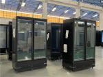 Two Glass Door Energy Drink Fridge Upright Refrigerated Beverage Display Case
