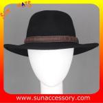 2050377 Sun Accessory customized winter 100% wool felt fashion style fedora hats