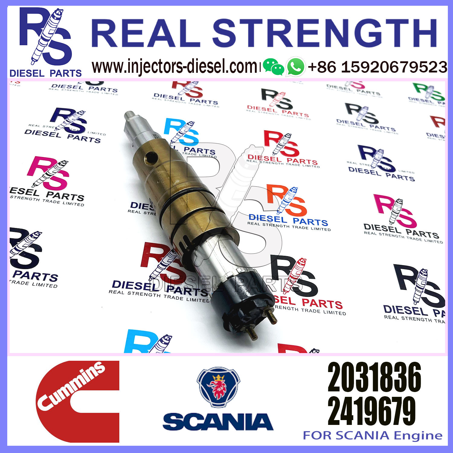 Common rail injector fuel injecto 2029622 2030519 2086663 2488244 2057401 2031836 for ISZ13 Excavator DC09 DC16 DC13