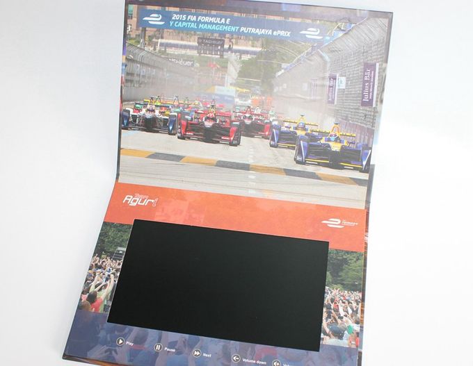 Videopak Customized Hardcover 7 Inch Digital Lcd Video Brochure Video in folder IPS SCREEN 1080P Video