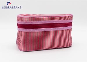 Wholesale Customized Fabric Makeup Bag Deep Pink Color Fabric Bag Lining Dust Proof 11.5cm from china suppliers