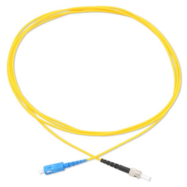 Quality Yellow G657A2 Fiber Optic Sc Upc To Sc Apc Patch Cord Single Mode Simplex Cable for sale