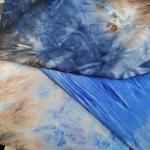 100% Polyester Blue Printed Microfiber Fabric 40D 150cm Breathable