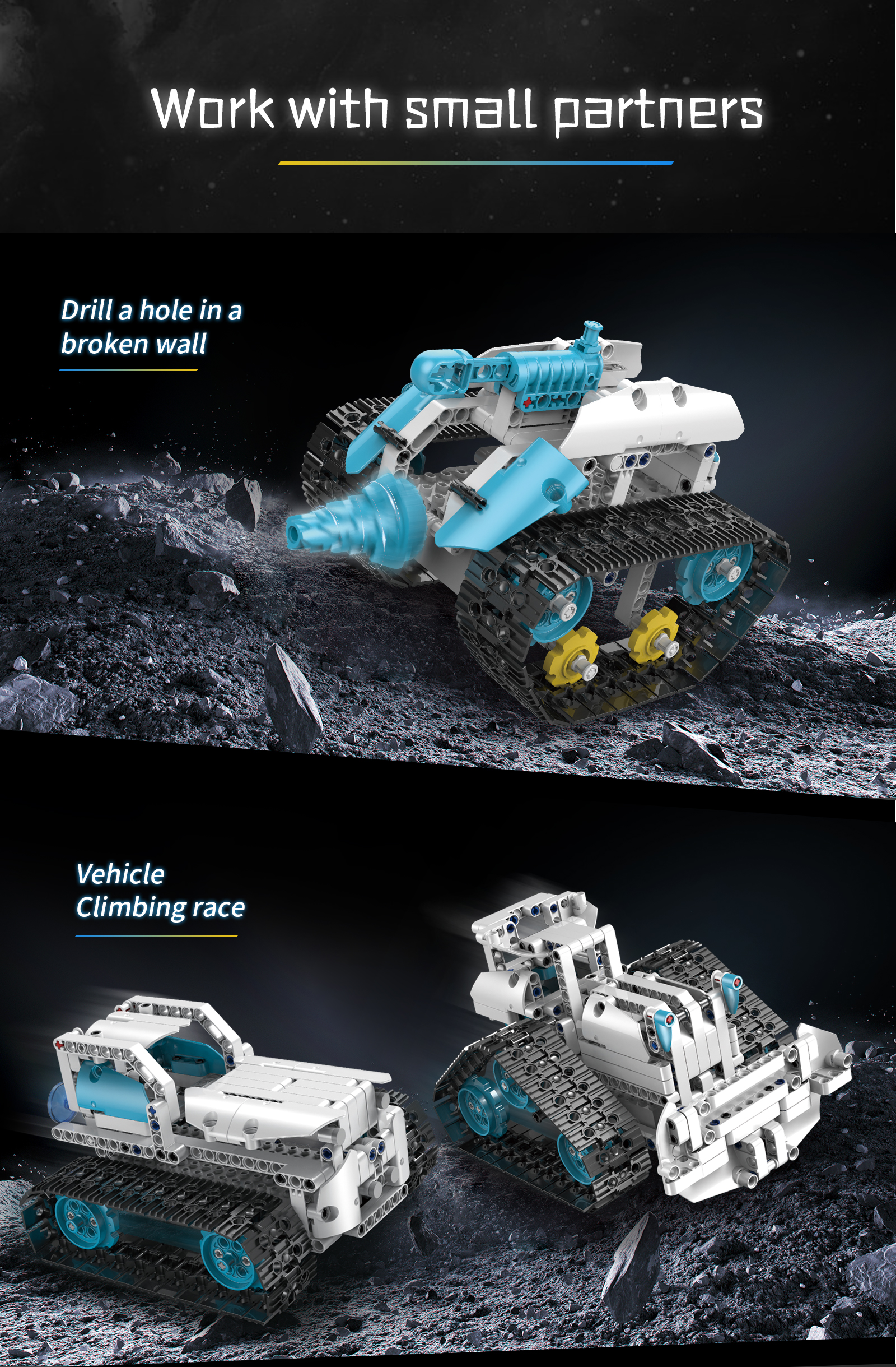 Induction Remote Control Robot Toy Building Kit for Boys 8-14 Years Old DIY Engineering