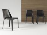Elegantly Contrasted Isabel Fiberglass Dining Chair With Modern Fabrics